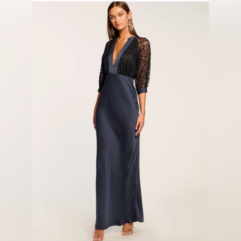 NWT Ramy Brook Marceline Lace Satin
Maxi Dress -Size 0